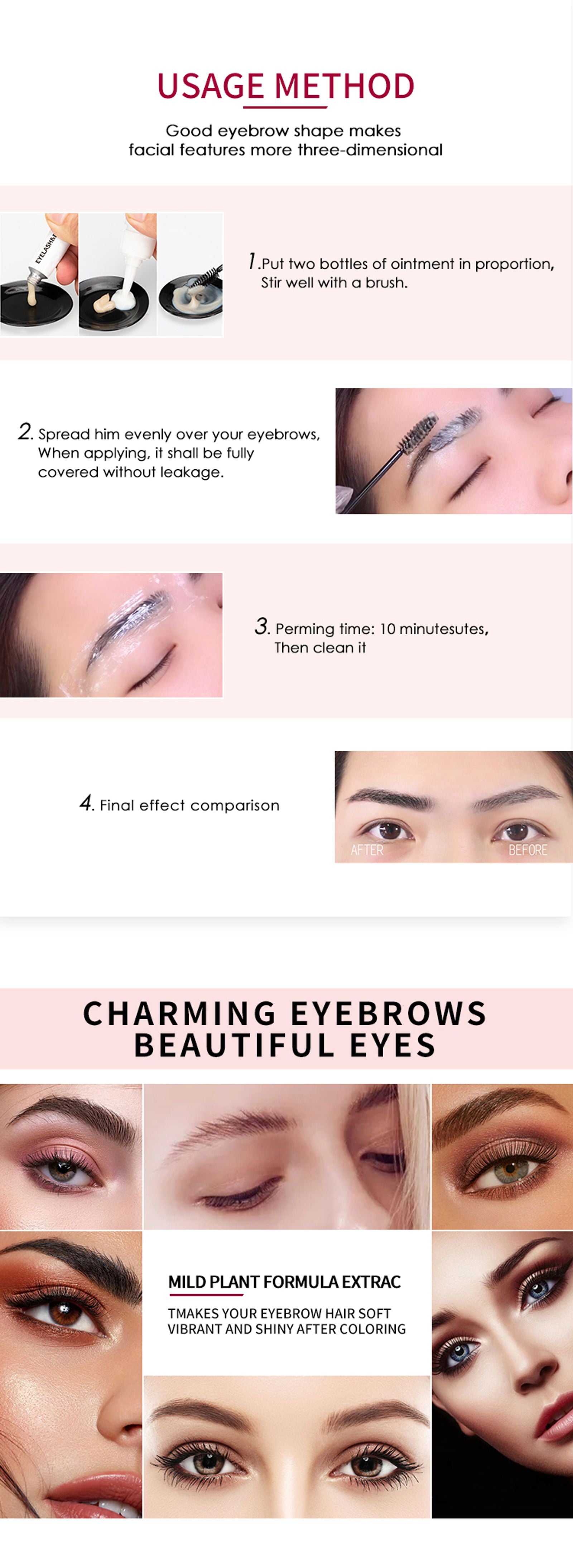 Eyelash and Eyebrow Dye Tint Kit with Brow Enhancer