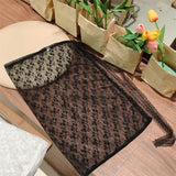 Layered Gauze Skirt with Lace for Y2K Streetwear