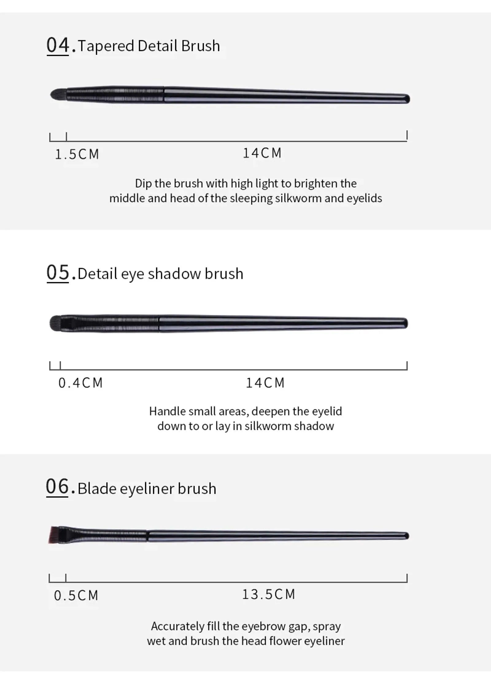 6PCS Professional Eyes Makeup Brushes Set