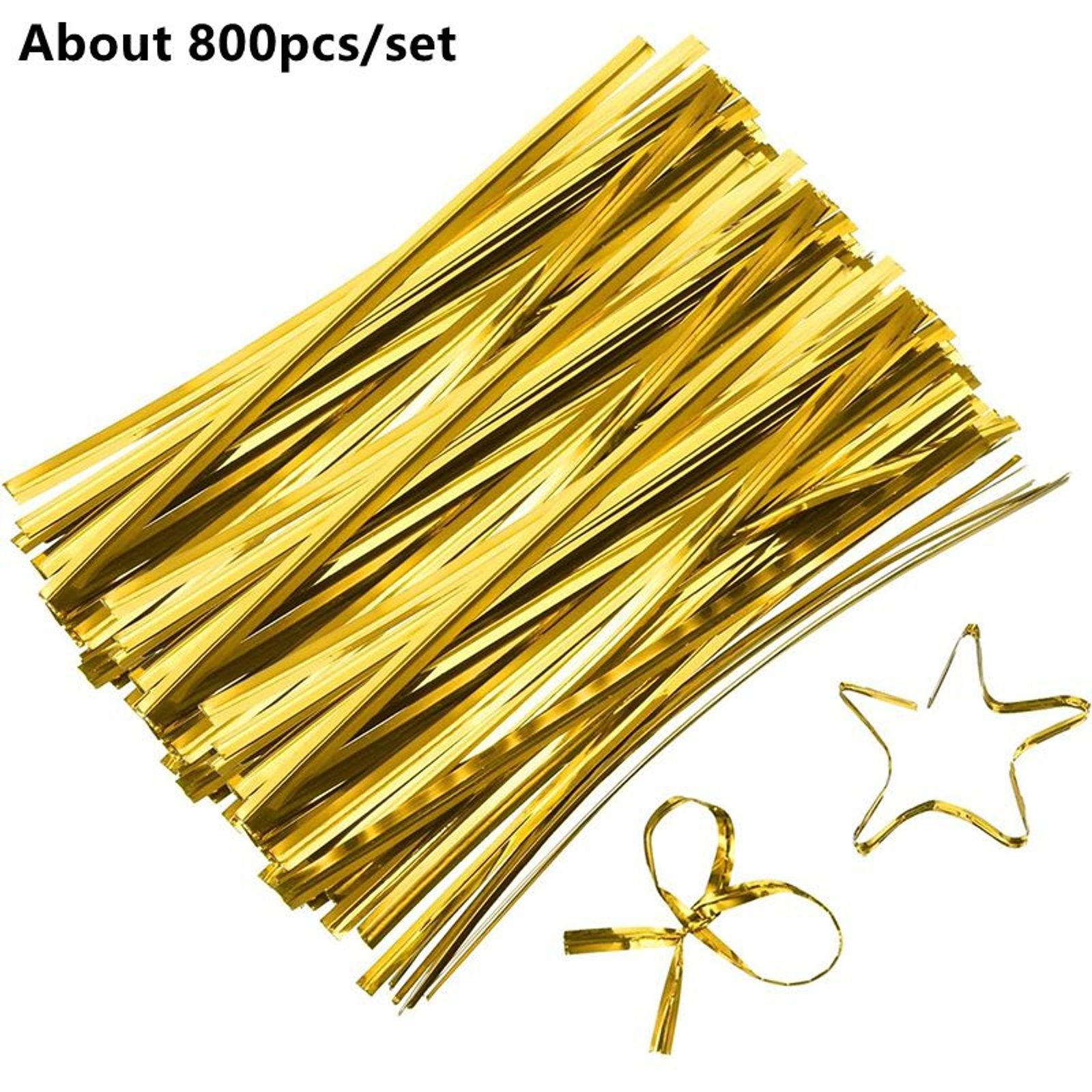 Reusable Metallic Twist Ties for Candy Bags and Gifts