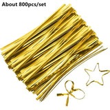 Reusable Metallic Twist Ties for Candy Bags and Gifts