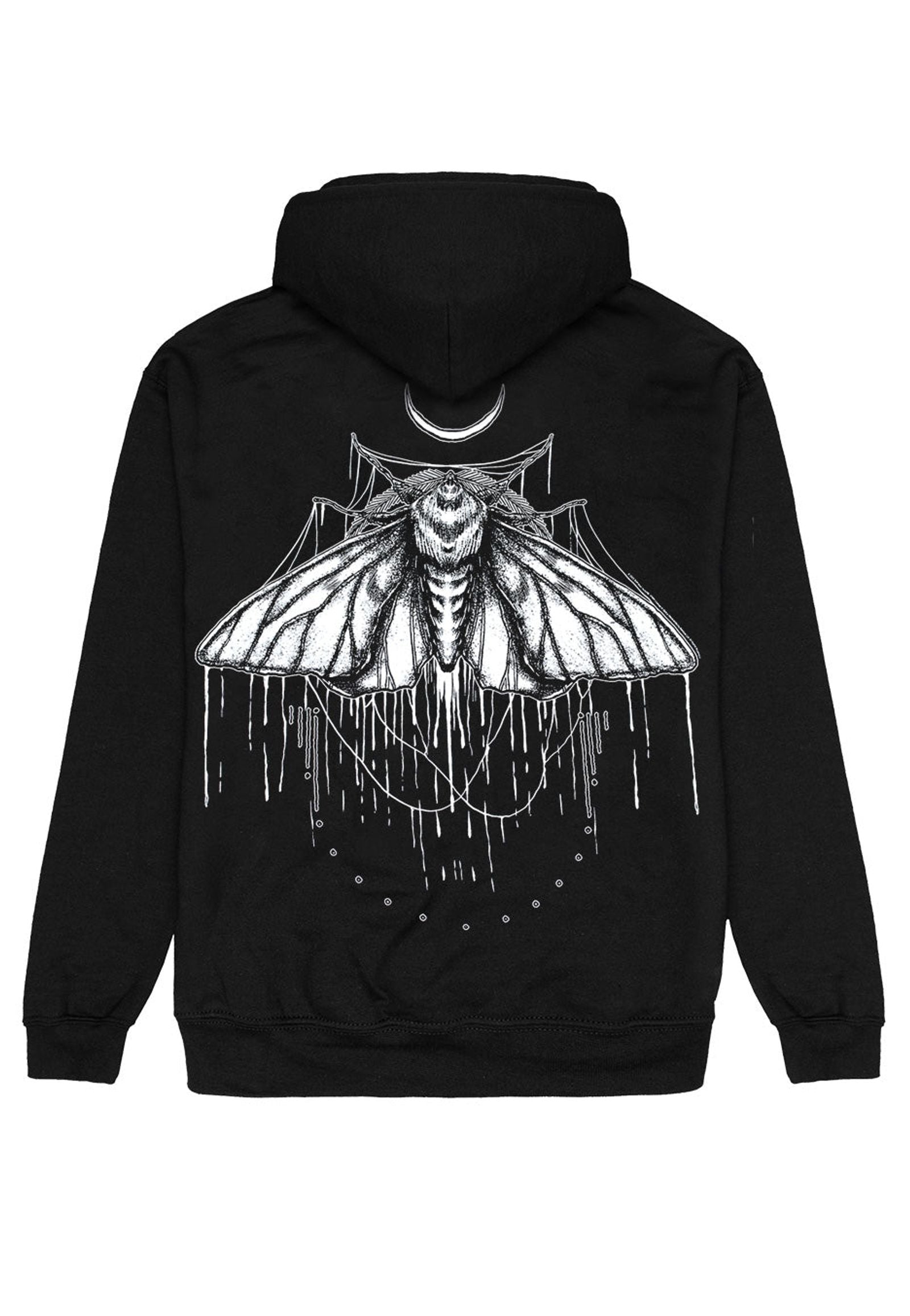 Bad Omens Moth Printed Oversized Hoodie