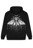 Bad Omens Moth Printed Oversized Hoodie