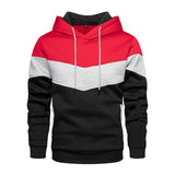Men's Fleece Thermal Patchwork Hoodie for Outdoor Sports