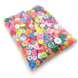 100PCS Colorful Mixed Resin Buttons for DIY Crafts