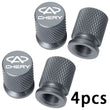 4PCS Colorful Tire Valve Caps for CHERY Vehicles