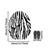 Zebra Print Bath Mat - Plush Non-Slip Toilet & U-Shaped Mat