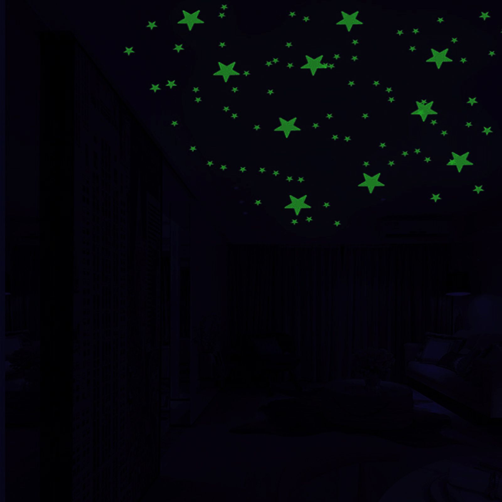 Glow In The Dark Star Stickers - 3D Wall Art for Kids' Rooms