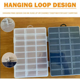 Clear Plastic Storage Box with 24 Compartments