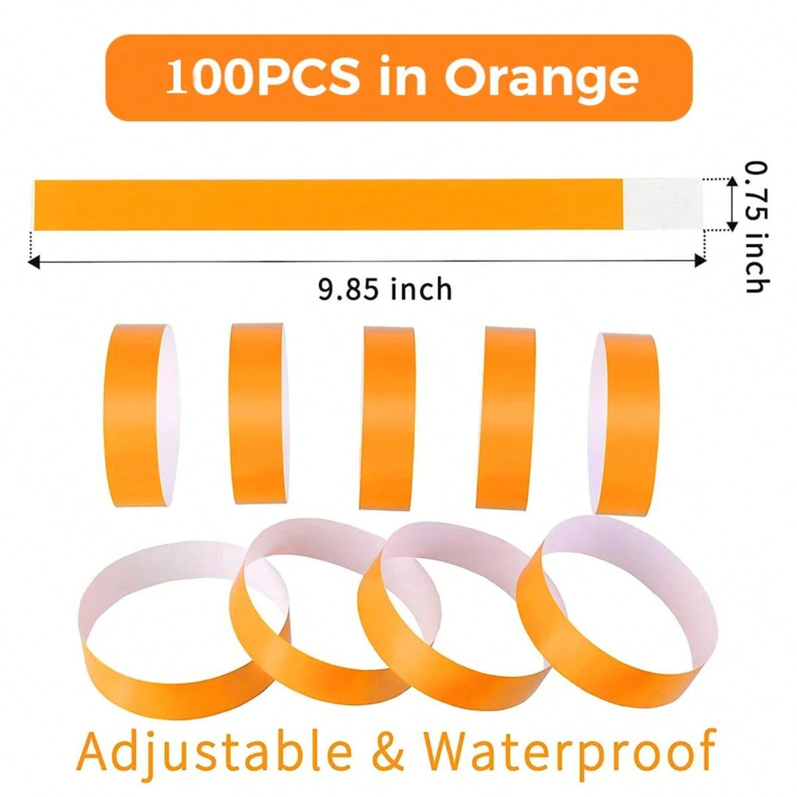 100/500 Pcs Waterproof Paper Wristbands for Parties