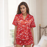 Xingqing Women's Christmas Lounge Set 2Pcs