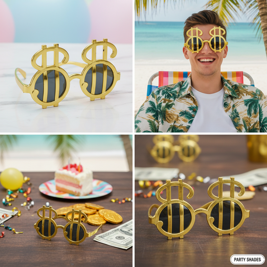 Casino Theme Party Sunglasses - Dollar Design