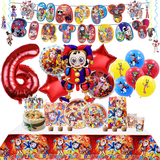 Amazing Digital Circus Birthday Party Balloon Decoration