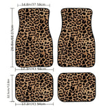 Leopard Print All-Weather Car Floor Mats Set
