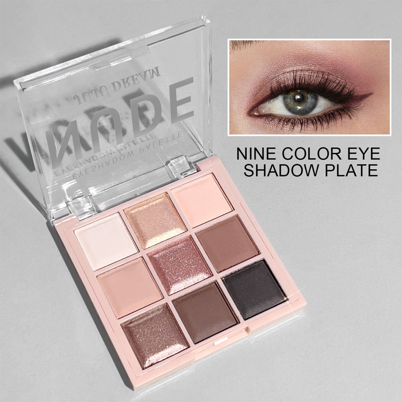 9-Color Matte & Shimmer Eyeshadow Palette - Soft Milk Tea Tones