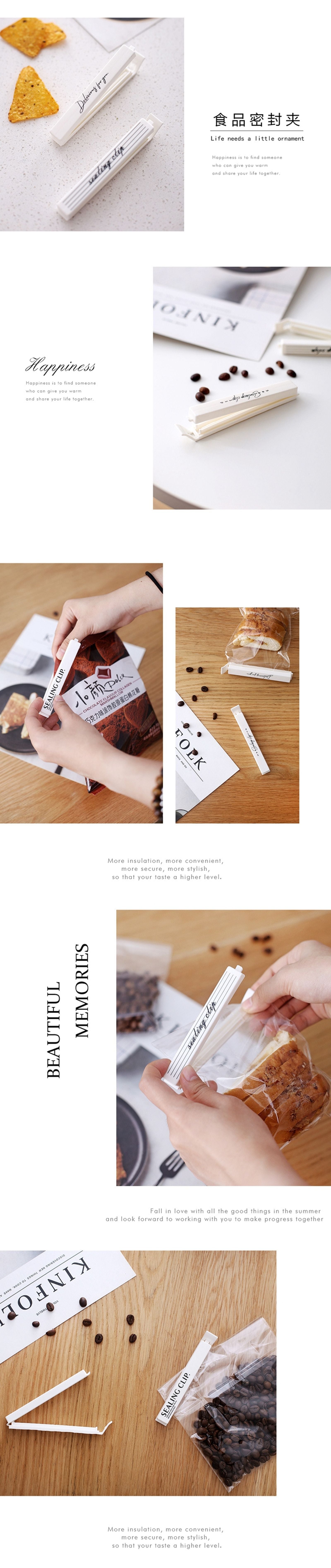 10Pcs Portable Kitchen Food Sealing Bag Clips