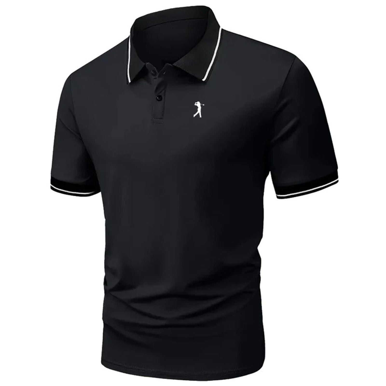 Men's Pique Polo Shirt - Business Casual Short Sleeve