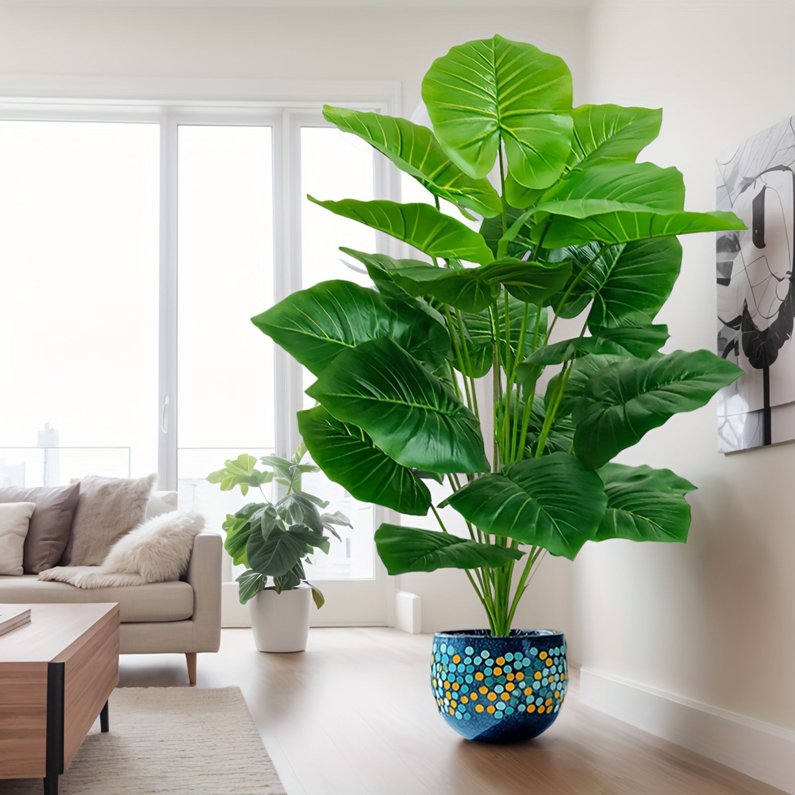 Lifelike 100cm Artificial Palm Tree with 18 Leaves