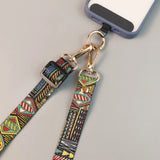Retro Pattern Mobile Phone Clip Crossbody Lanyard