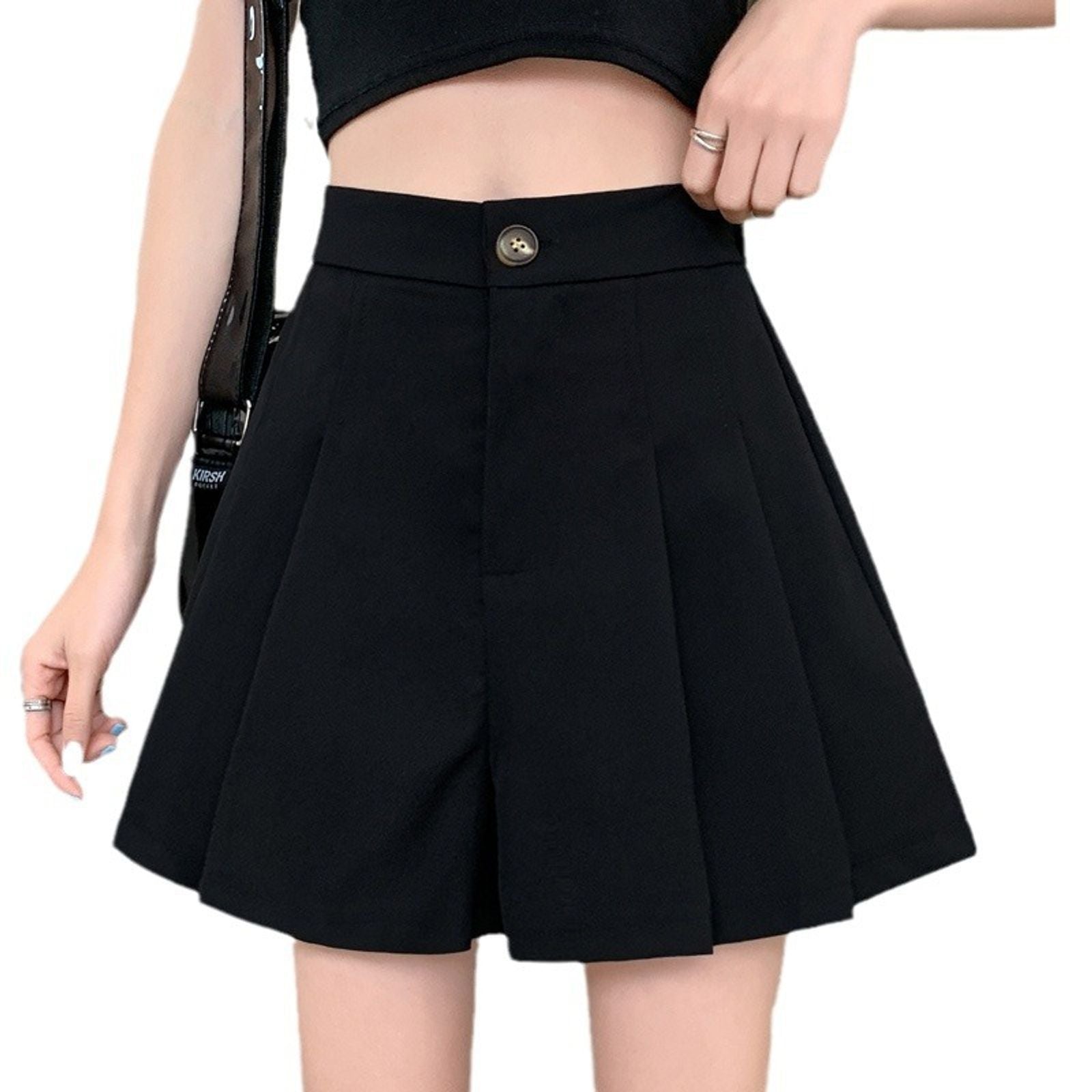 Summer A-Line Pleated High Waist Shorts for Women
