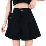 Summer A-Line Pleated High Waist Shorts for Women
