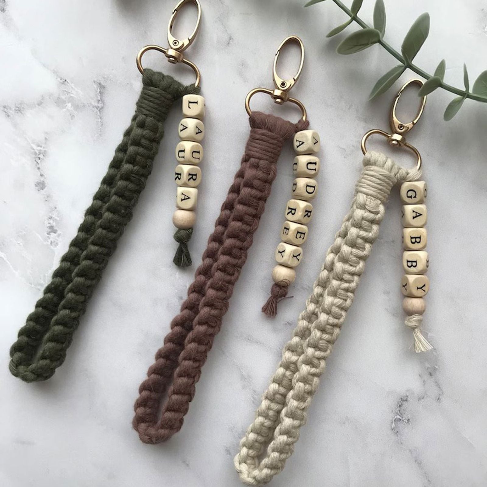 Customized Bohemian Style Bracelet Name Keychain