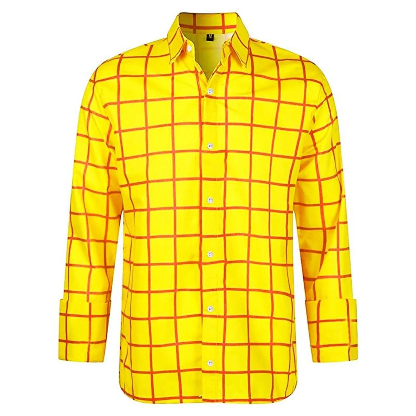 Men's Casual Long Sleeve Plaid Shirt - 3D Printed Unisex Top