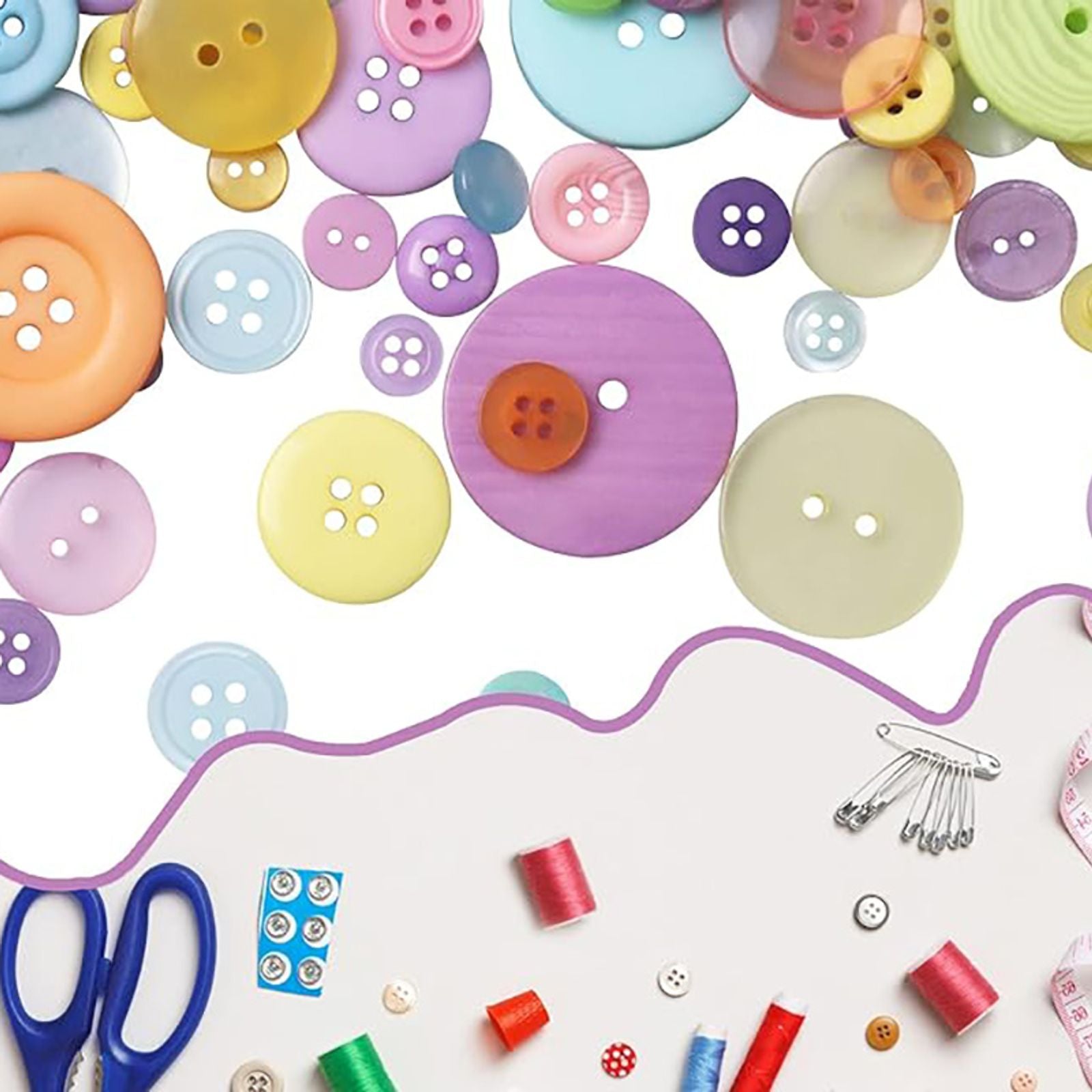 50g Pack Mix Size Color Resin Sewing Buttons