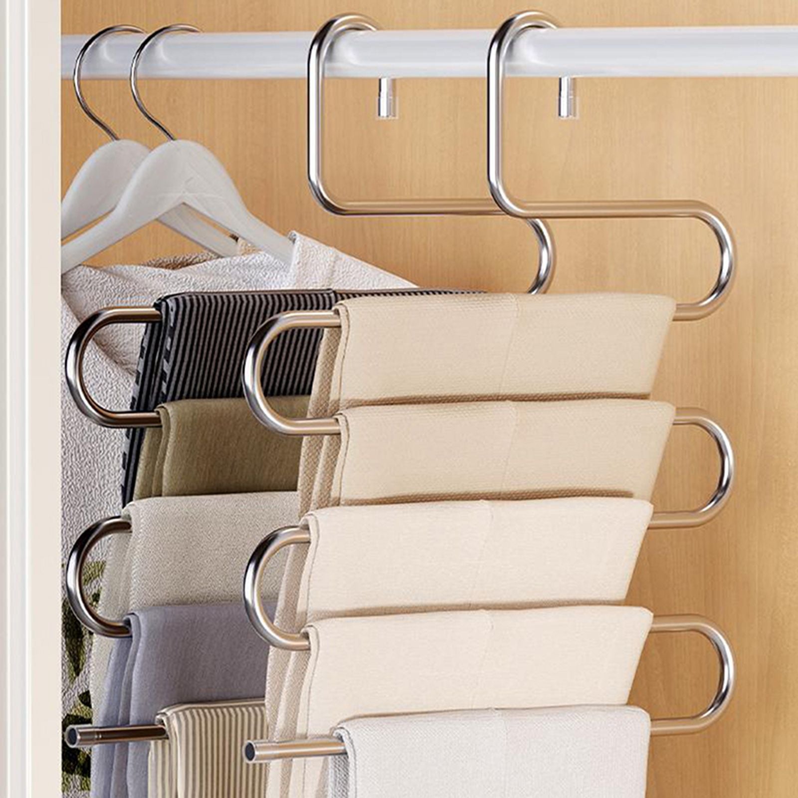 5-Layer Non-Slip Clothes Hangers - Multi-Functional Rack
