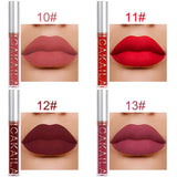 10pcs Nude Lip Gloss Matte Velvet Liquid Lipstick Set