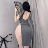 Women's High Split Backless Cheongsam Dress