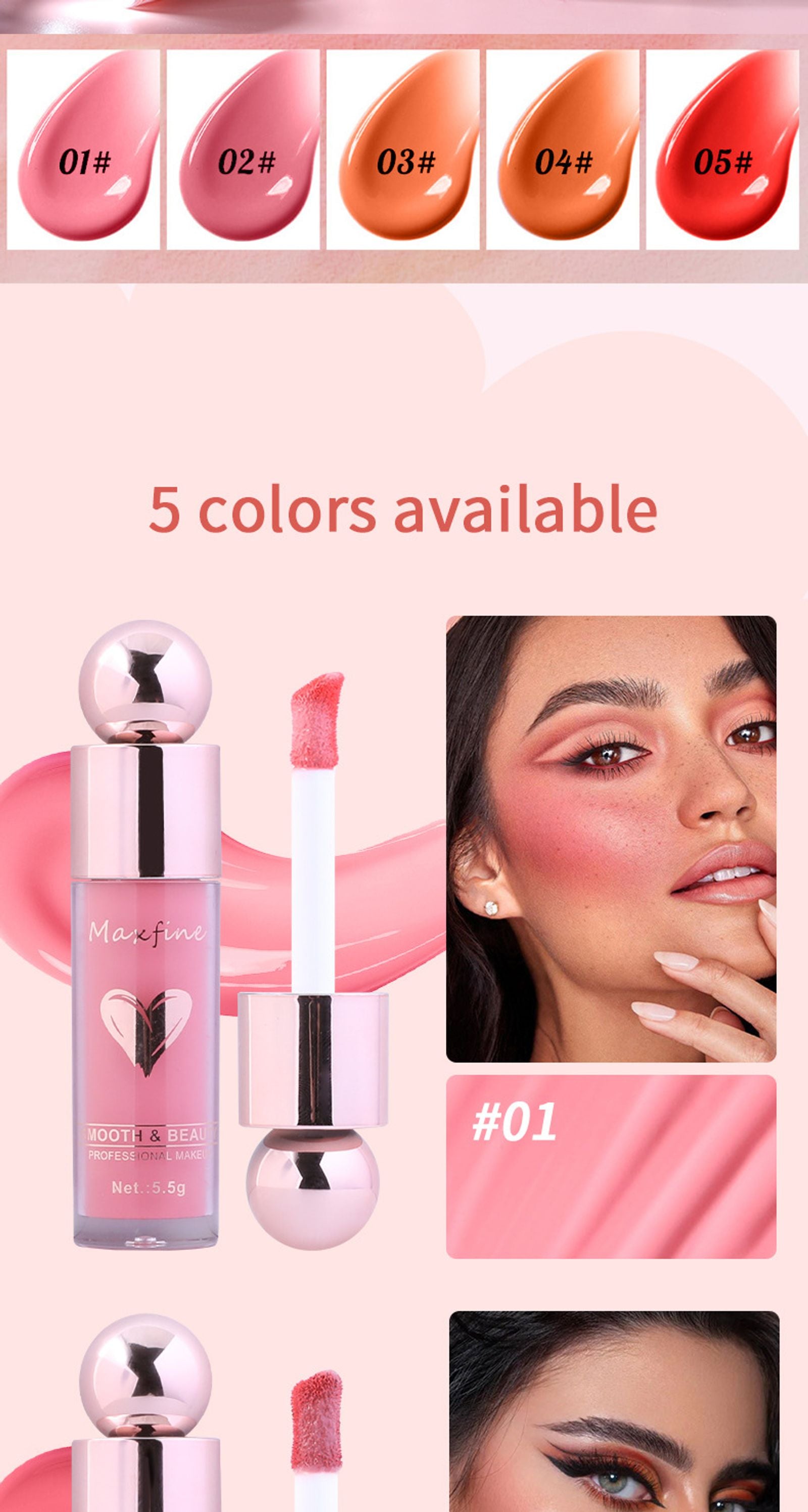 Matte Liquid Blush - Highly Pigmented & Long Lasting