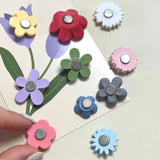 10-Piece Colorful Kawaii Flower Fridge Magnets