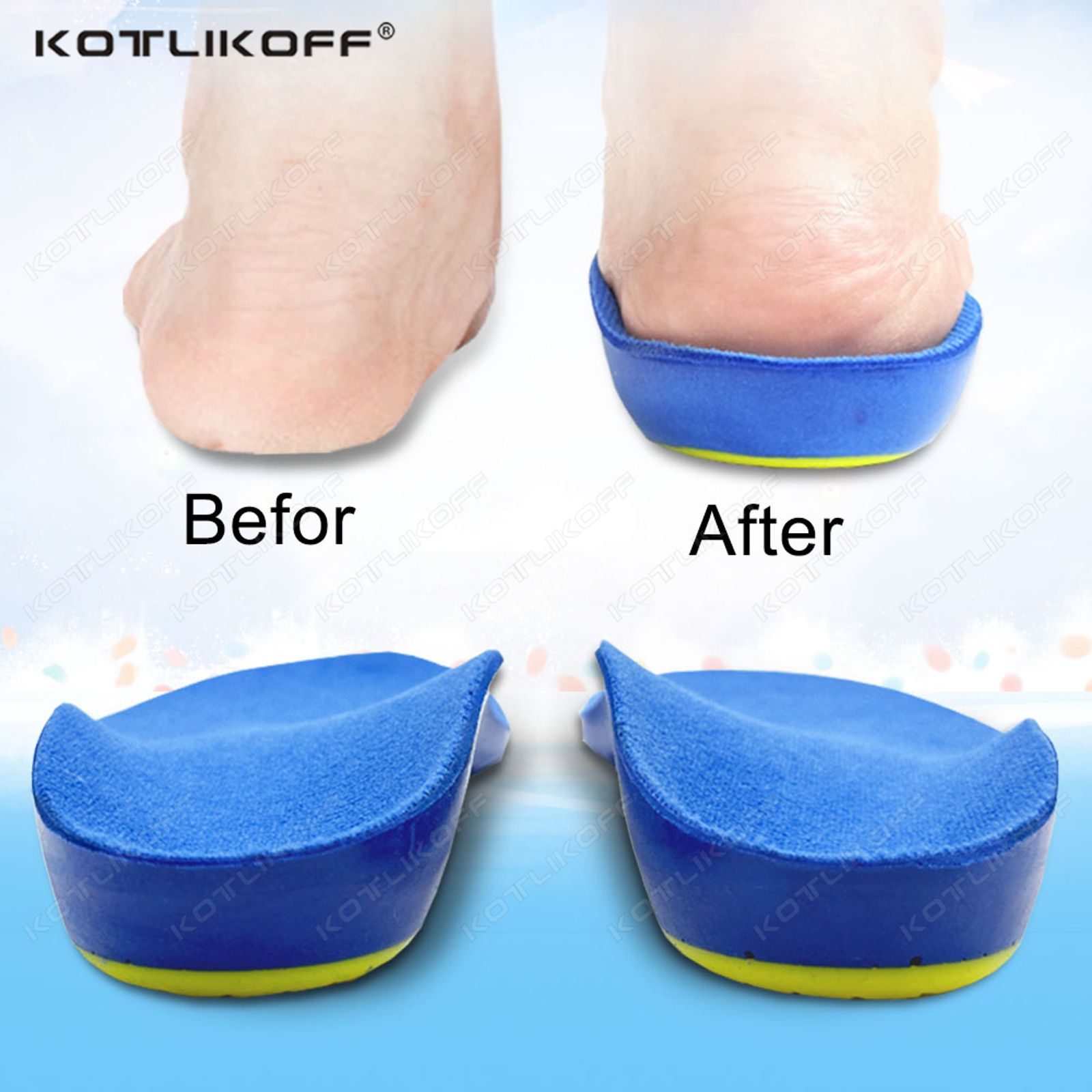 Orthotic Insoles for Flat Feet and High Arches