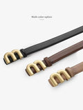 Women's Fashion Belt with High-Quality Gold Buckle