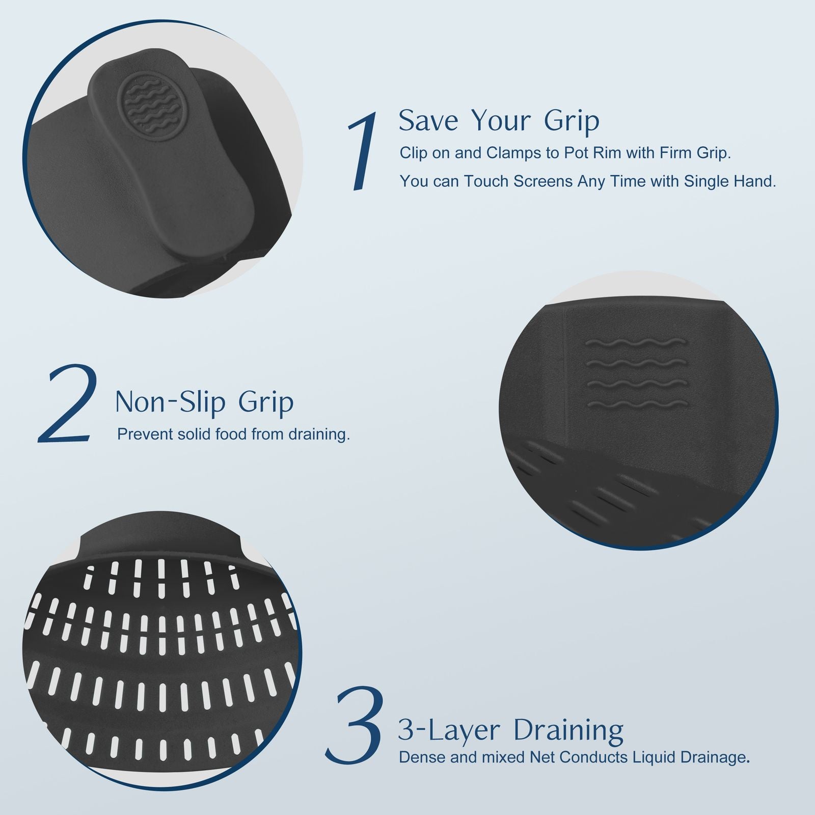 Adjustable Silicone Pot Strainer for Cooking