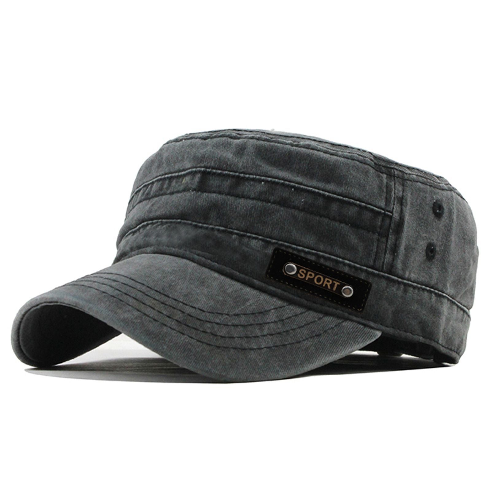 Men's Washable Cotton Military Cap - Sun Proof