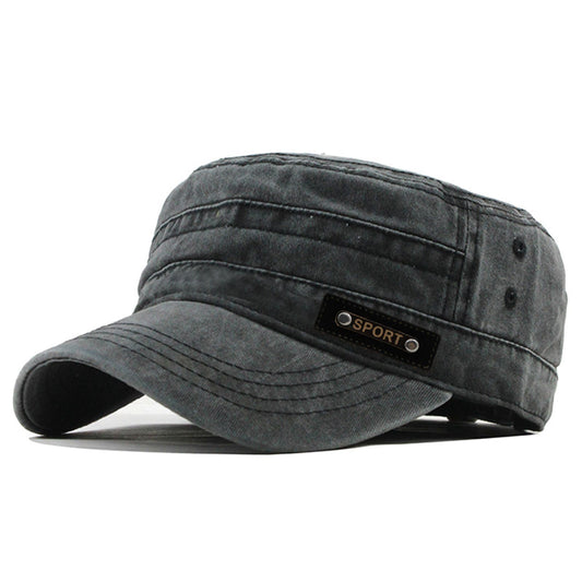 Men's Washable Cotton Military Cap - Sun Proof