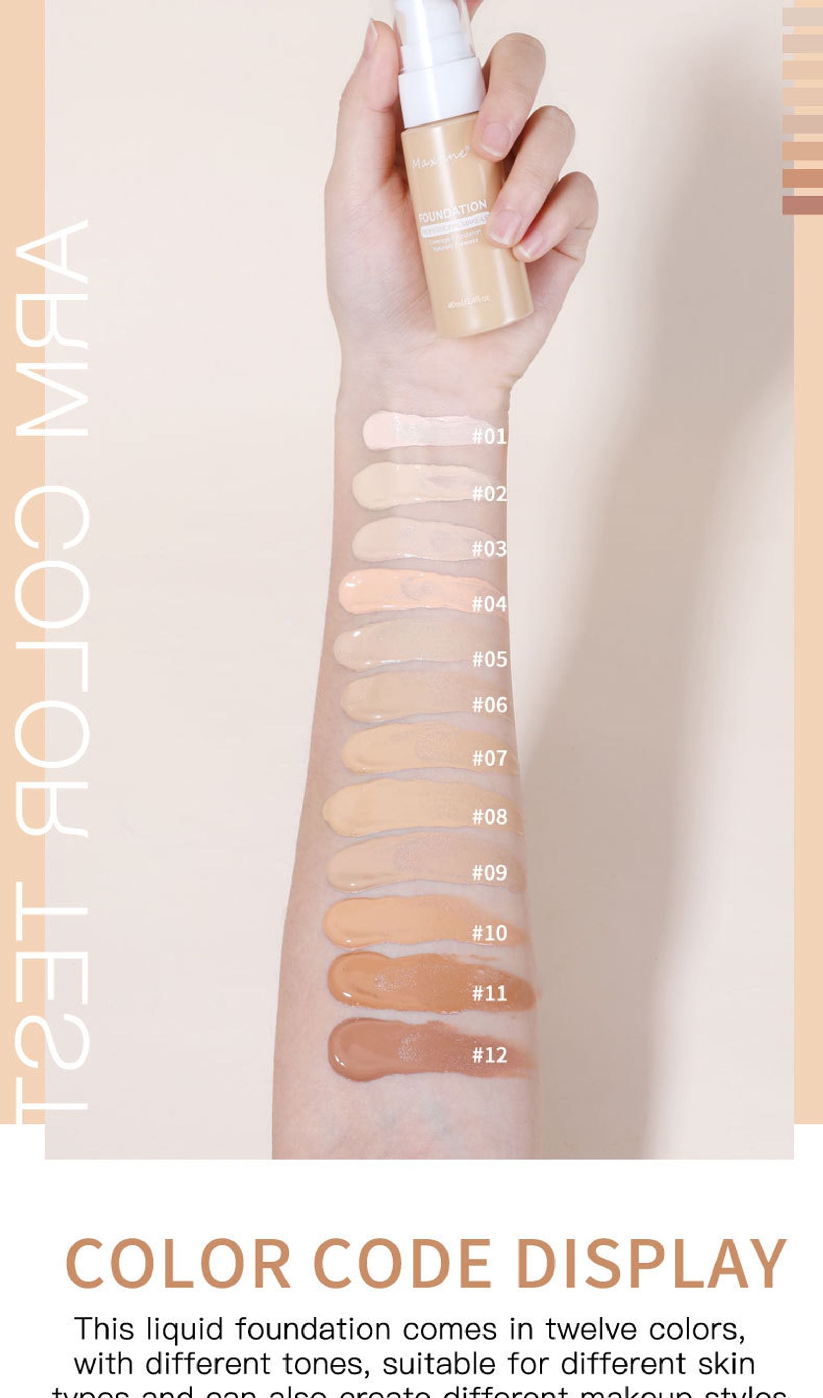 Waterproof Liquid Foundation Concealer - Professional Makeup