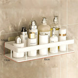 Aluminum Alloy Bathroom Shelf Organizer - No Drill