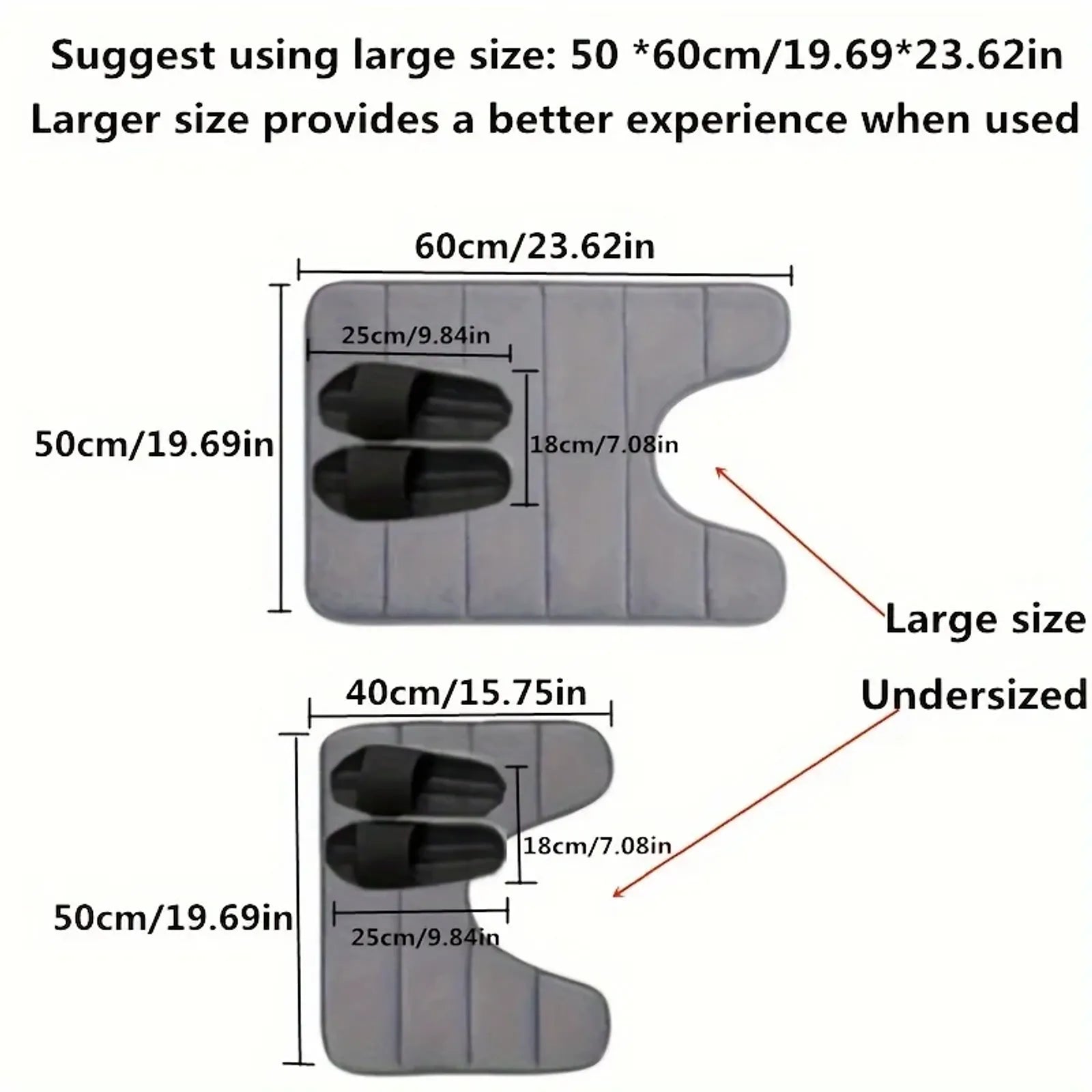 U-Shaped Memory Foam Bathroom Mat