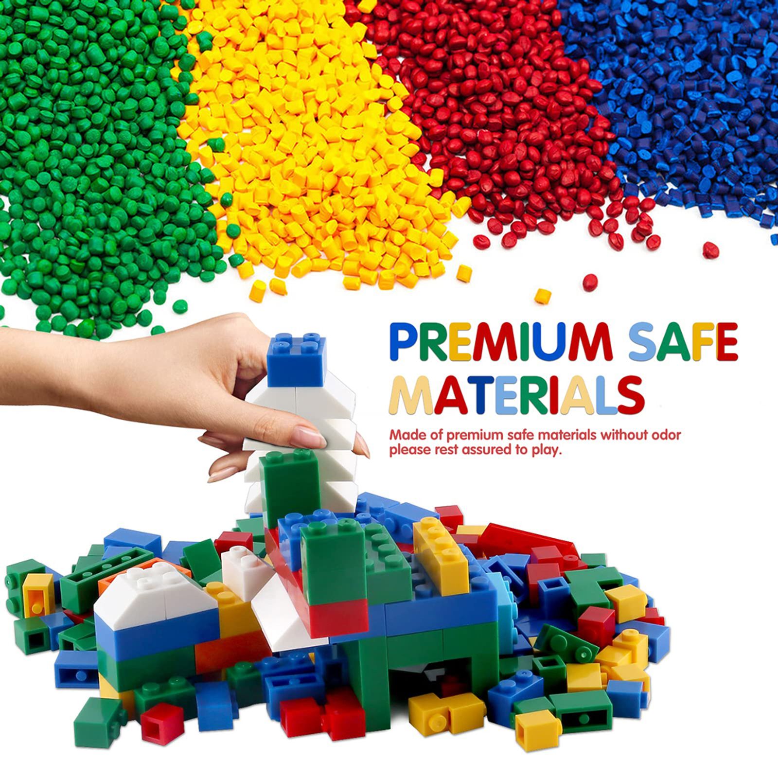 1000 Pieces Creative Building Blocks Set with Base Plate