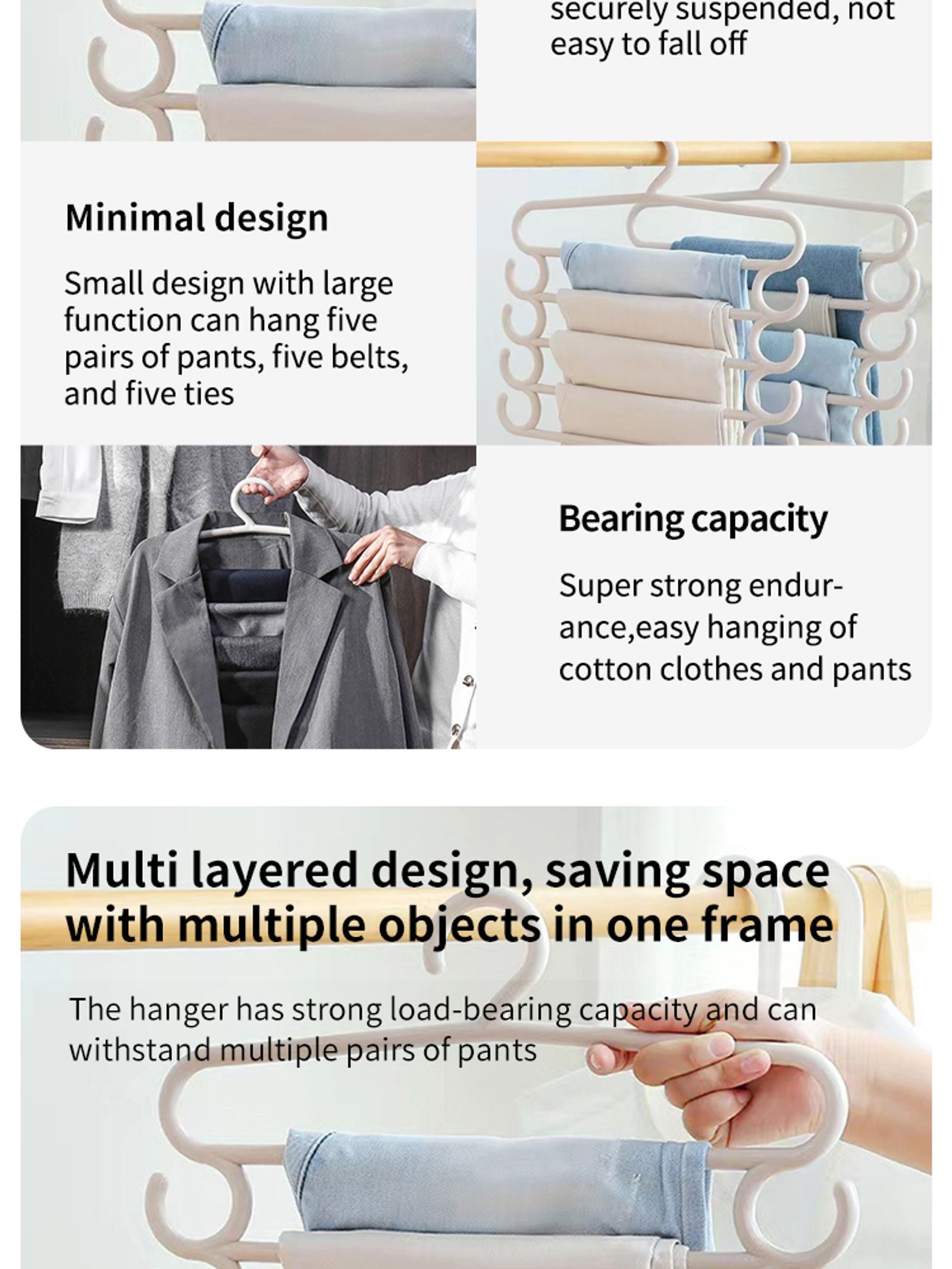 Multifunctional Space-Saving Pants Rack - 5 Layers