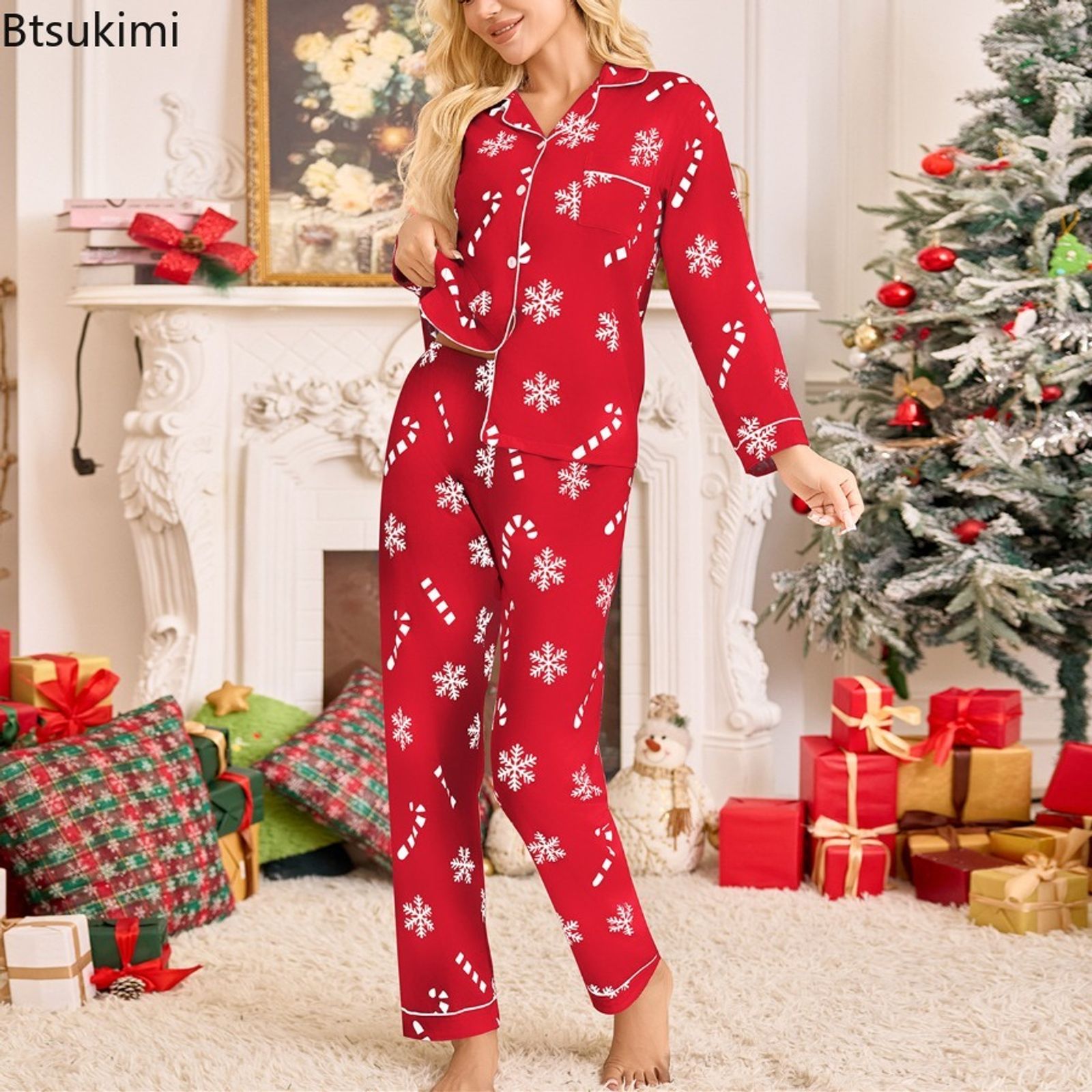 2025 Christmas Holiday Pajamas Set for Women
