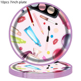 Makeup Birthday Disposable Tableware for Spa Parties