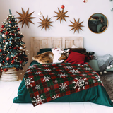 Christmas Red Buffalo Plaid Flannel Blanket