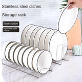 Stainless Steel Dish Draining Rack - Space Saving Kitchen Holder