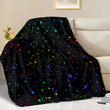 Colorful Stars Dots Circles Throw Blanket