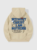 Front Zipper Y2K Minimalist Cat Printed Hoodie