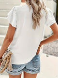 White Plus Size Women's Summer Chic Casual Shirt
